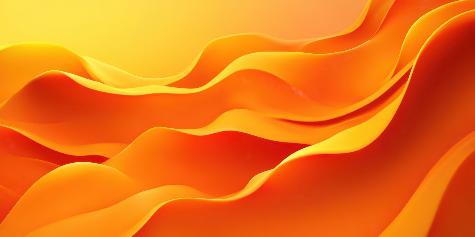 Warm orange waves create a serene and inviting atmosphere in a minimalist setting during golden hour